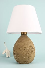 Opviq Lámpara de mesa YL704 de cerámica beige y blanco